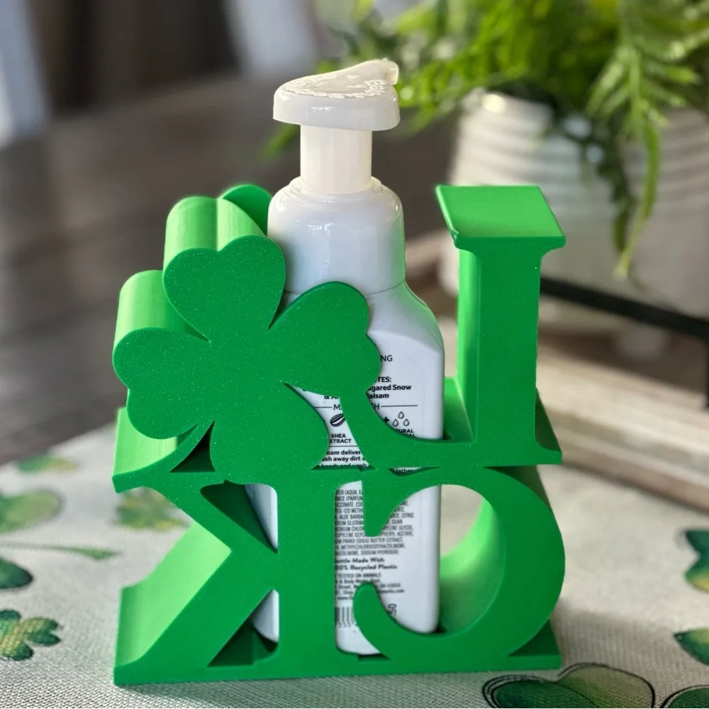 Saint Patrick’s Day LUCK Shamrock Soap Holder for Bath & Body Works Bottles